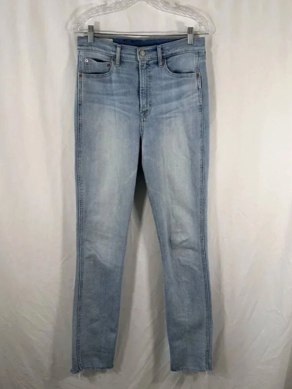 Gap Jeans Women's 29 8T Light Wash Denim Blue Cigarette High Rise Cotton Blend